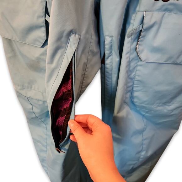 Volcom Nimbus Snowboarding Pants Women's Size Large Aqua Blue - Picture 6 of 15